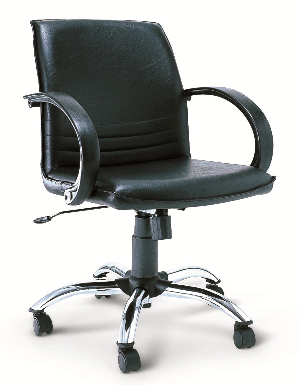 Picture of เก้าอี้ Asahi NS 5-A หนัง PVC โยกทั้งตัว ขาเหล็กชุบ