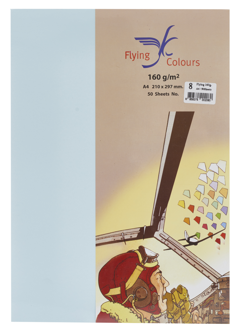 Picture of กระดาษสีถ่ายเอกสารฟลายอิ้ง (Flying) Colours No.8 สีฟ้าอ่อน (50 แผ่น)
