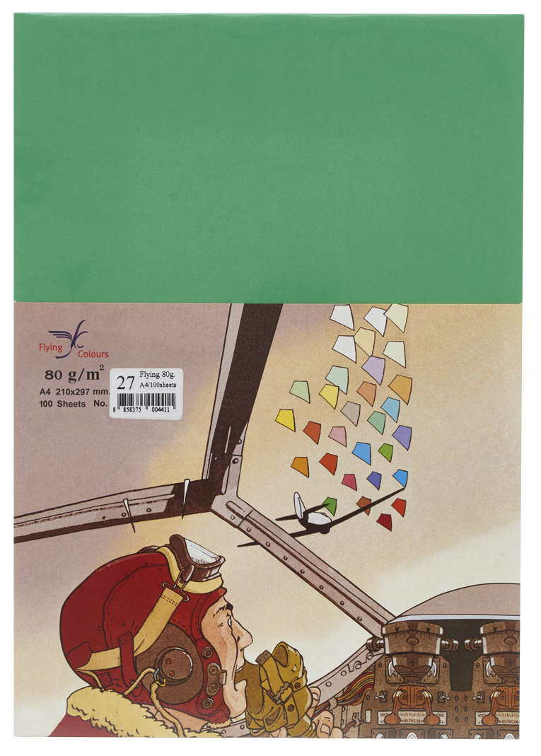Picture of กระดาษสีถ่ายเอกสารฟลายอิ้ง (Flying) Colours No.27 สีเขียวต้นสน (100 แผ่น)