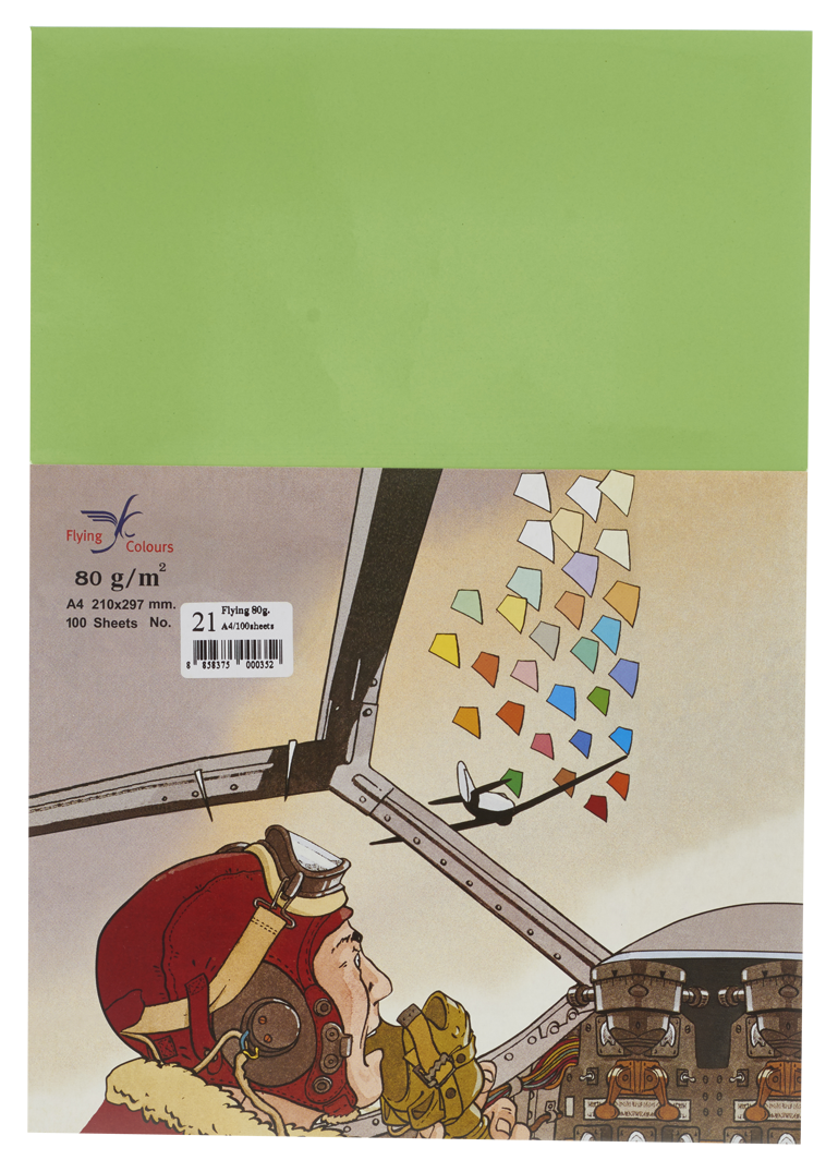 Picture of กระดาษสีถ่ายเอกสารฟลายอิ้ง (Flying) Colours No.21 สีเขียวสด (100 แผ่น)