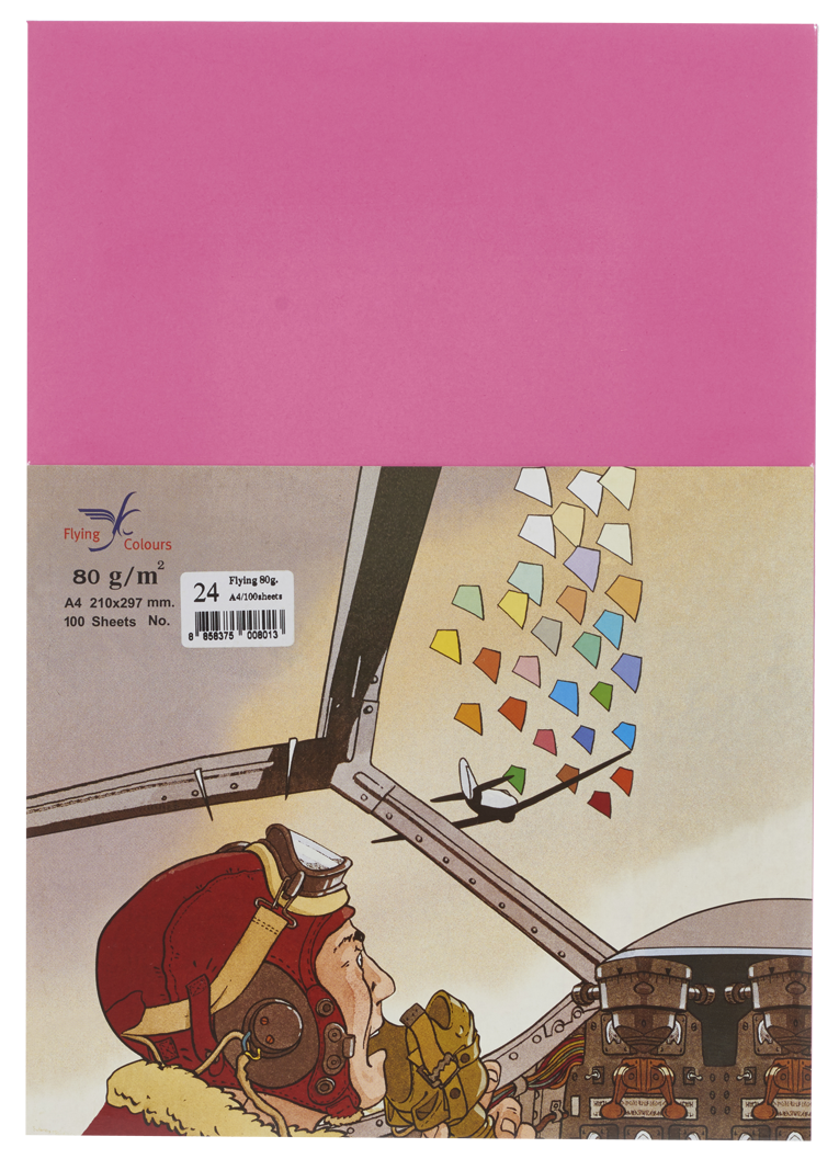 Picture of กระดาษสีถ่ายเอกสารฟลายอิ้ง (Flying) Colours No.24 สีชมพูบานเย็น (100 แผ่น)