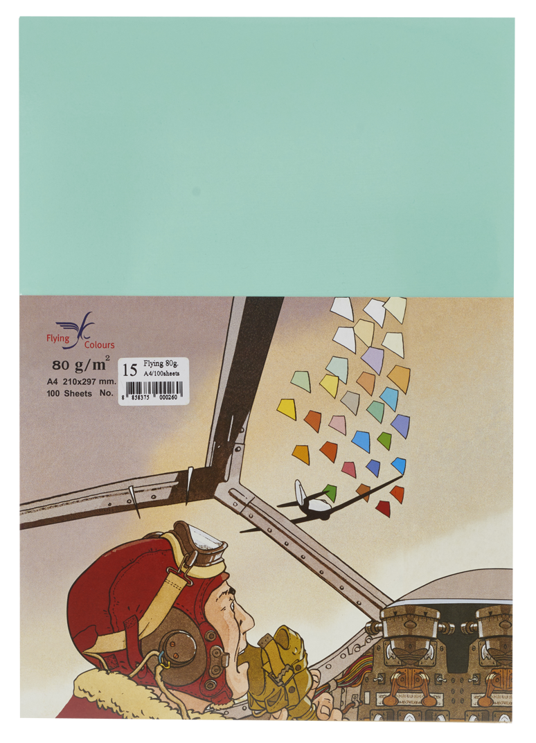 Picture of กระดาษสีถ่ายเอกสารฟลายอิ้ง (Flying) Colours No.15 สีเขียวน้ำทะเล (100 แผ่น)
