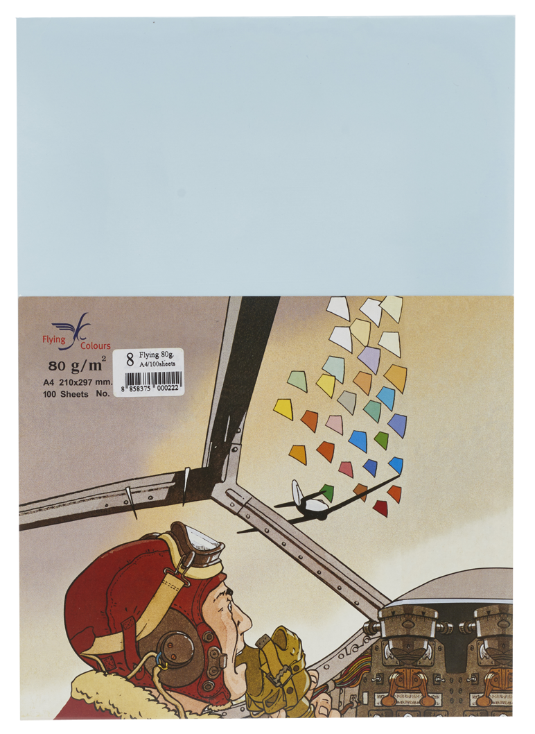 Picture of กระดาษสีถ่ายเอกสารฟลายอิ้ง (Flying) Colours No.8 สีฟ้าอ่อน (100 แผ่น)