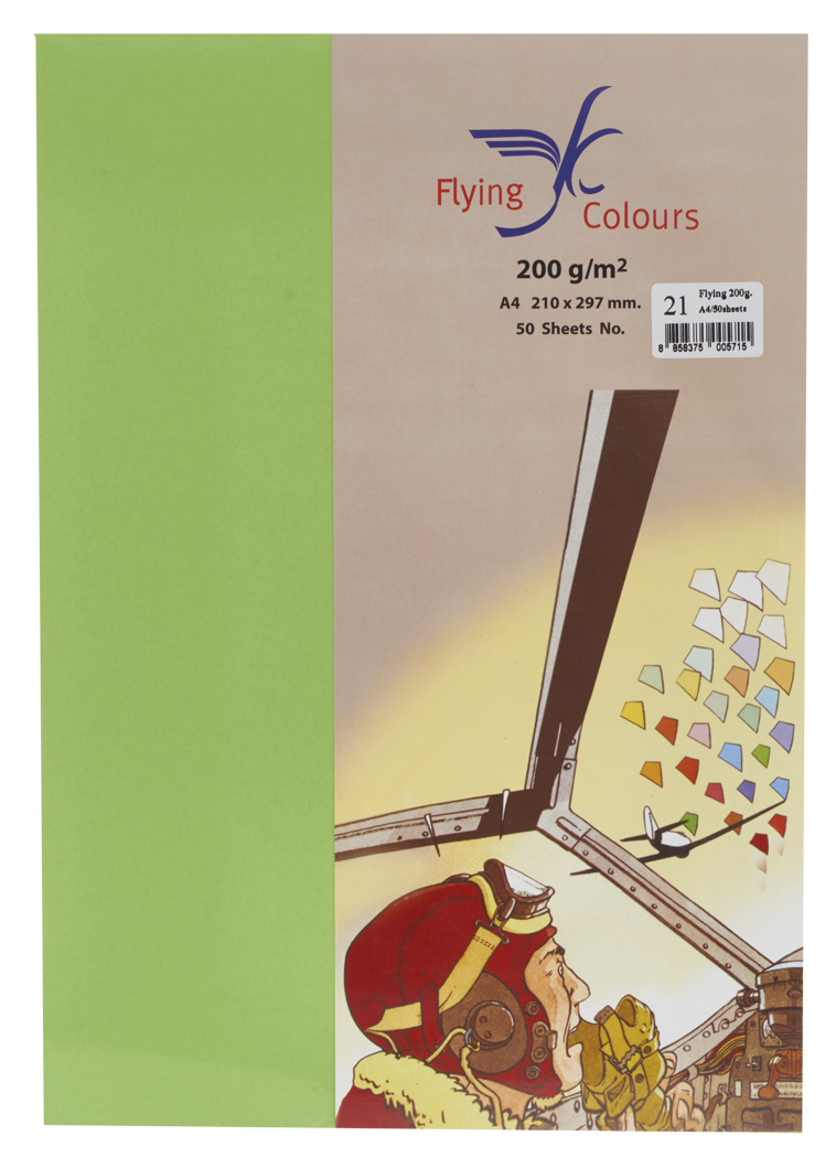 Picture of กระดาษสีถ่ายเอกสารฟลายอิ้ง (Flying) Colours No.21 สีเขียวสด (50 แผ่น)