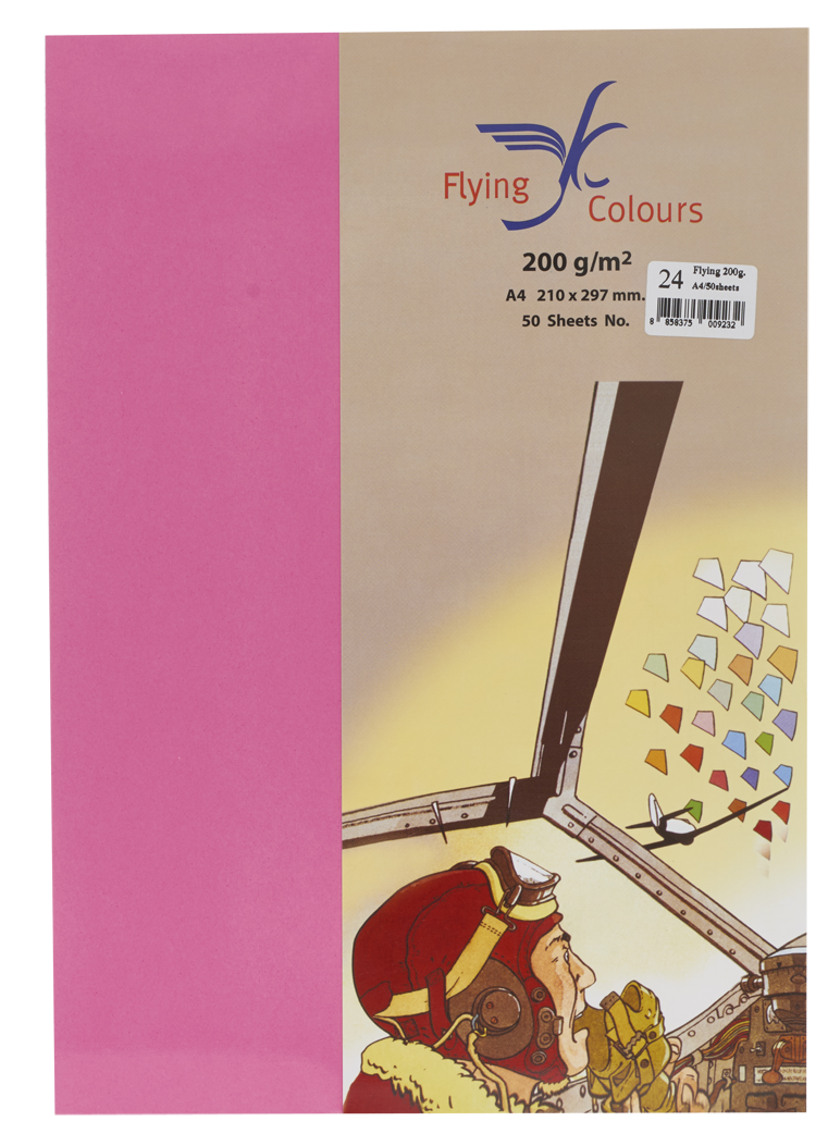 Picture of กระดาษสีถ่ายเอกสารฟลายอิ้ง (Flying) Colours No.24 สีชมพูบานเย็น (50 แผ่น)