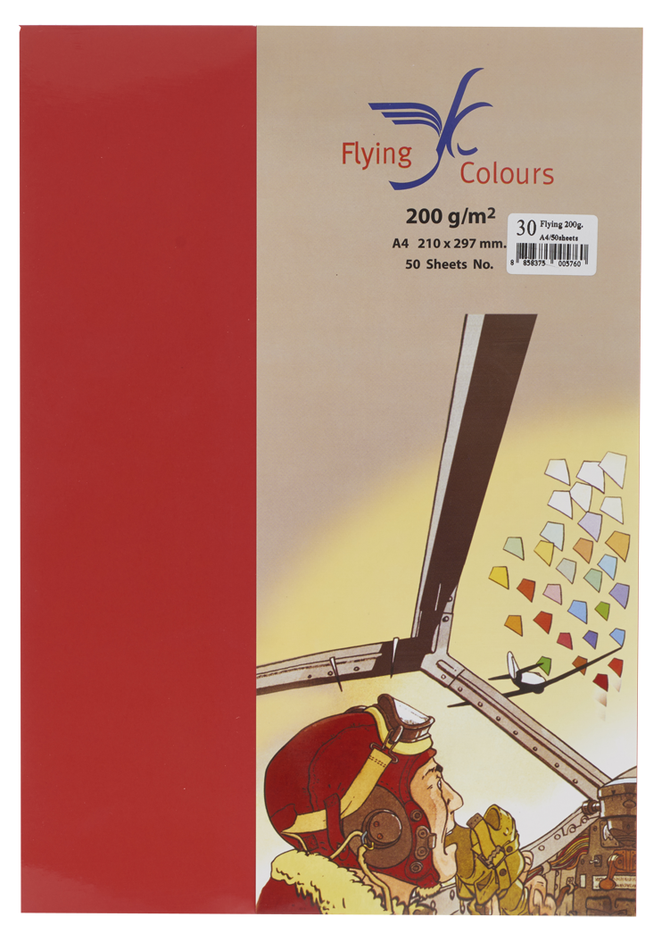 Picture of กระดาษสีถ่ายเอกสารฟลายอิ้ง (Flying) Colours No.30 สีแดงสด (50 แผ่น)