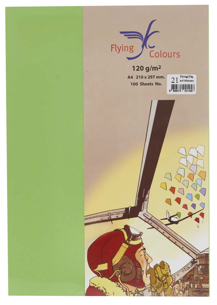 Picture of กระดาษสีถ่ายเอกสารฟลายอิ้ง (Flying) Colours No.21 สีเขียวสด (100 แผ่น)