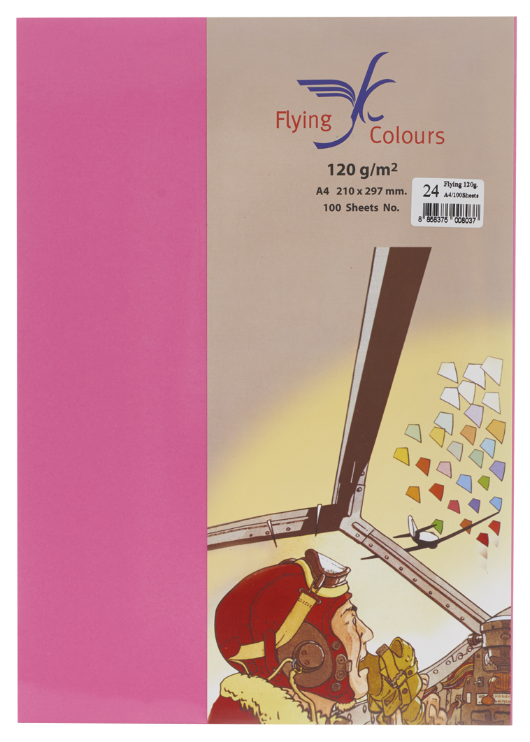 Picture of กระดาษสีถ่ายเอกสารฟลายอิ้ง (Flying) Colours No.24 สีชมพูบานเย็น (100 แผ่น)