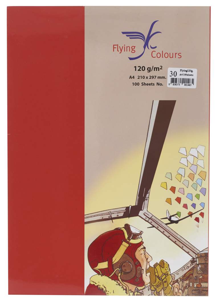 Picture of กระดาษสีถ่ายเอกสารฟลายอิ้ง (Flying) Colours No.30 สีแดงสด (100 แผ่น)