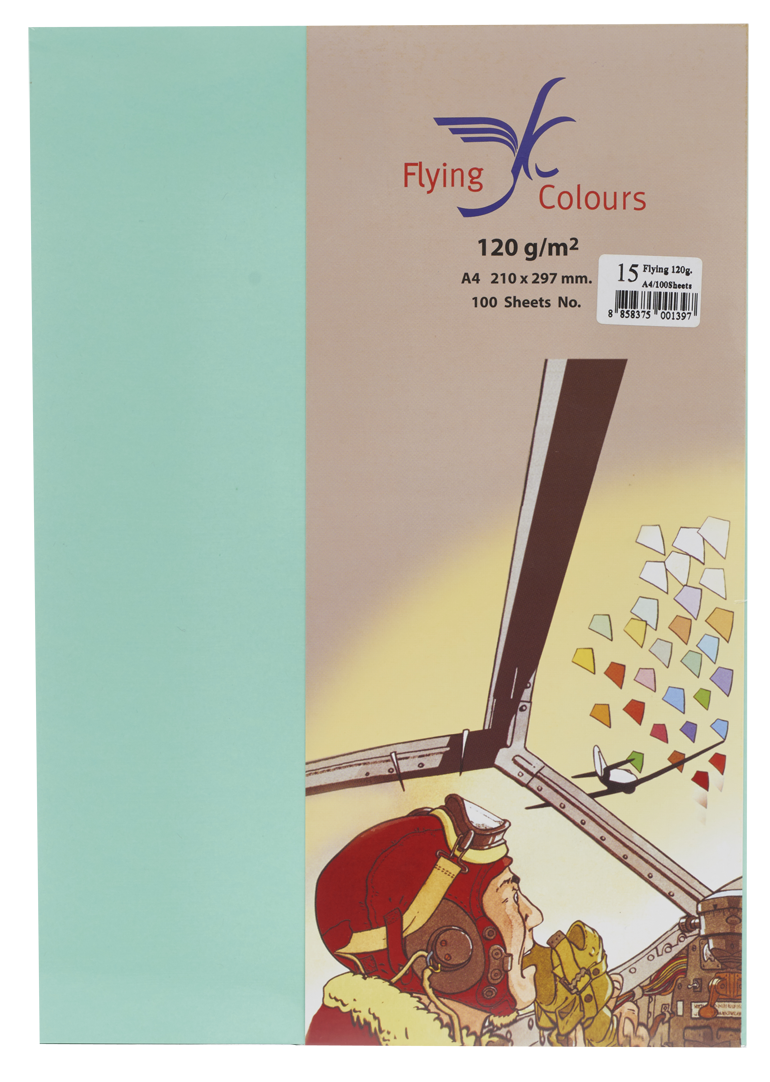 Picture of กระดาษสีถ่ายเอกสารฟลายอิ้ง (Flying) Colours No.15 สีเขียวน้ำทะแล (100 แผ่น)