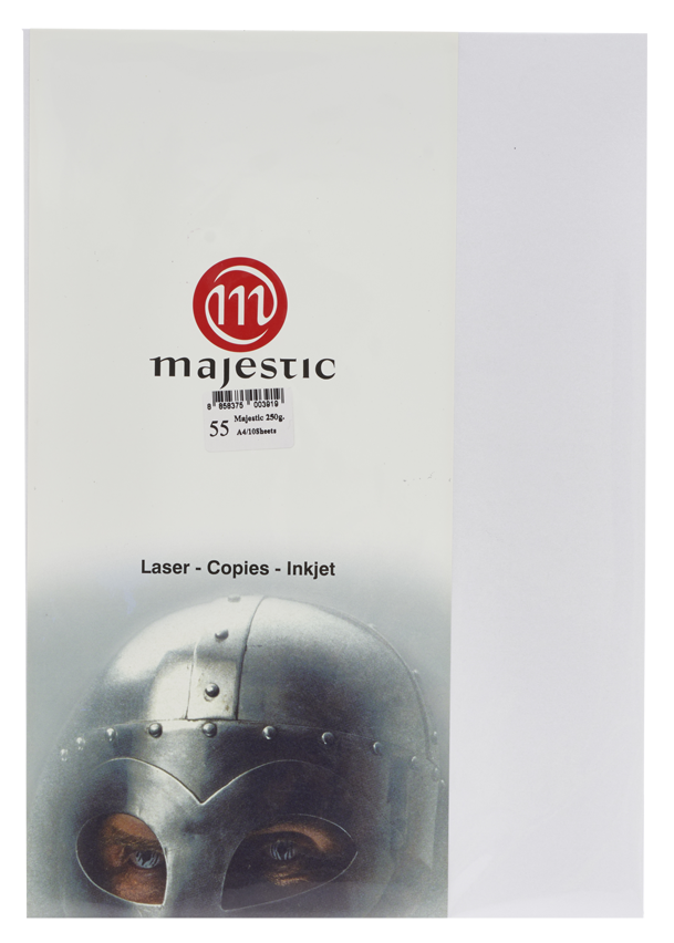 Picture of กระดาษประกายมุก Majestic ขาว 250 แกรม, 055, 25 แผ่น