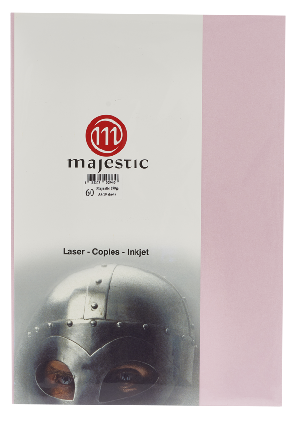 Picture of กระดาษประกายมุก Majestic ชมพู 250 แกรม, 060, 25 แผ่น