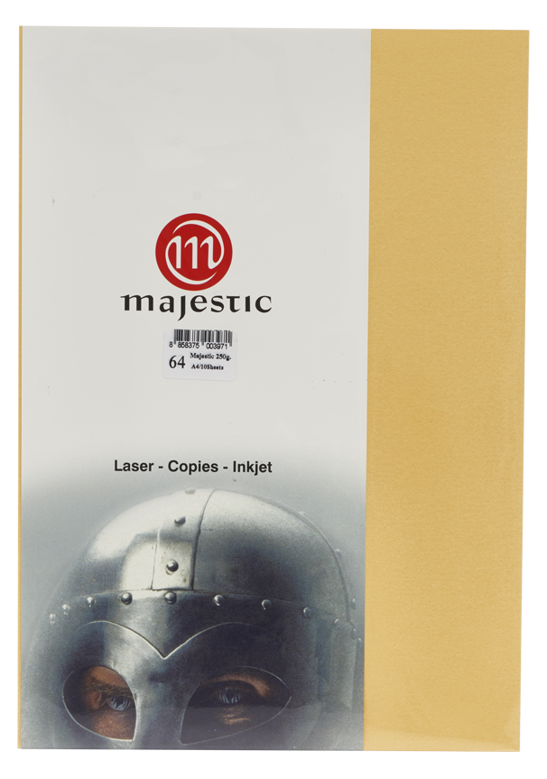 Picture of กระดาษประกายมุก Majestic ทอง 250 แกรม, 064, 25 แผ่น