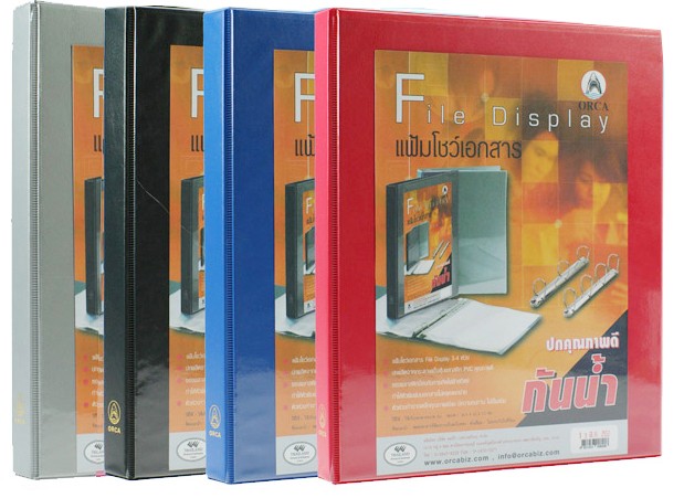 Picture of แฟ้มโชว์เอกสาร ออร์ก้า FD-3, 3 ห่วง ดำ ไฟล์ดิสเพลย์