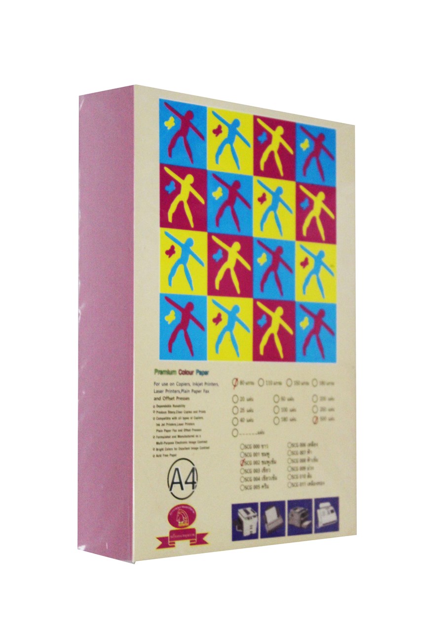 Picture of กระดาษสีถ่ายเอกสาร MAC สีชมพูเข้ม (02) 80 แกรม A4 (500 แผ่น)