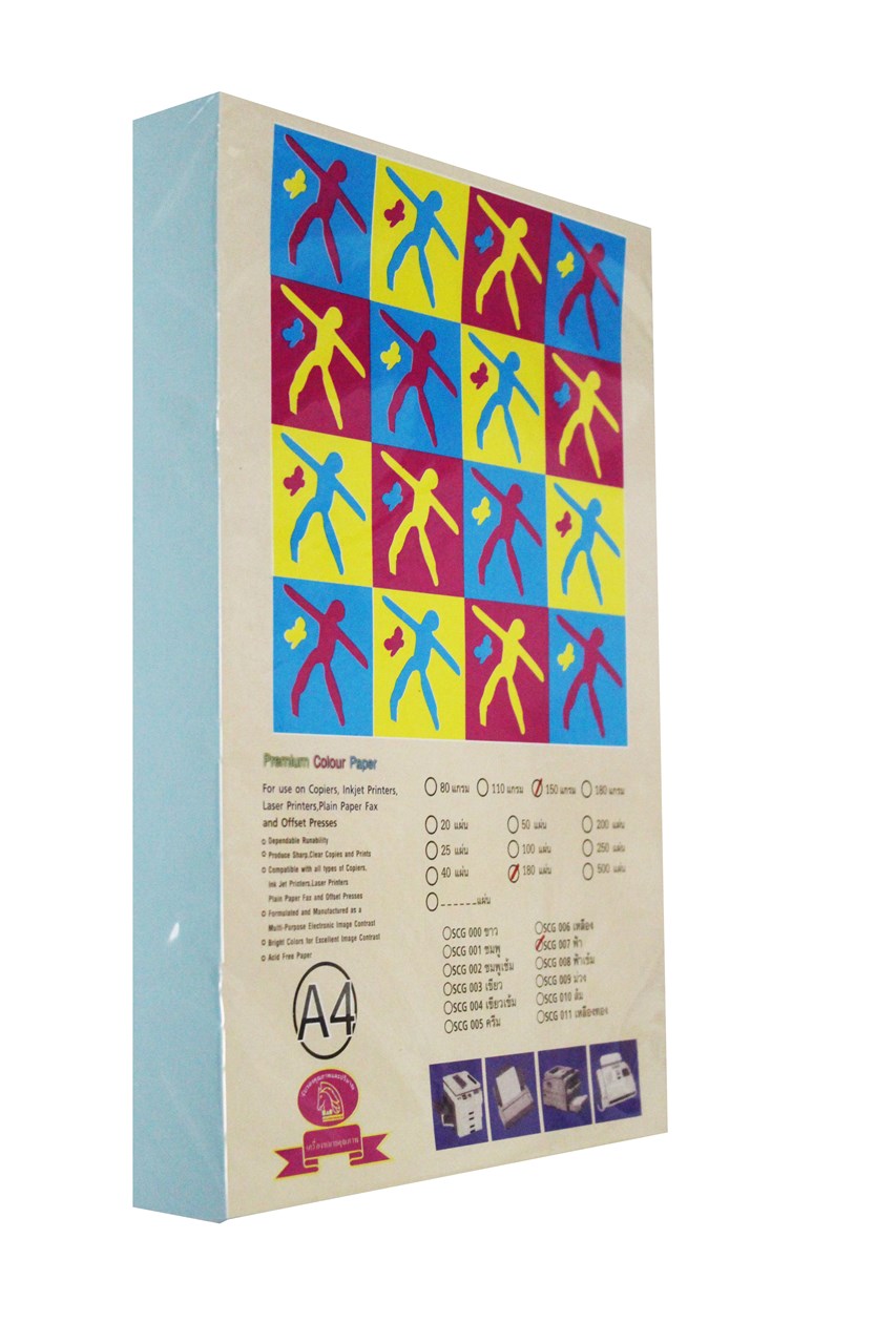 Picture of กระดาษการ์ดสี MAC 180 แกรม A4 สีฟ้า (180 แผ่น)