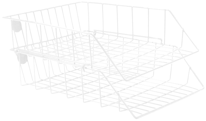 Picture of ตะกร้าเอกสารเคลือบพลาสติก ออร์ก้า 78, 2 ชั้น, ขาว