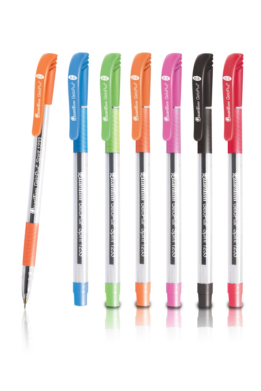Picture of ควอนตั้มปากกาเจลโล่พลัส Spirit 1233 สีน้ำเงินคละสี